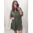 Šaty oversize volnočasové 3/4 rukáv dámské nadrozměr (XL/2XL ONE SIZE) ITALSKÁ MÓDA IMD22440/DR XL/2XL červená