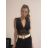 Tílko crop top krajkové bez rukávu dámské (S/M ONE SIZE) ITALSKÁ MÓDA IMPBB22O9638