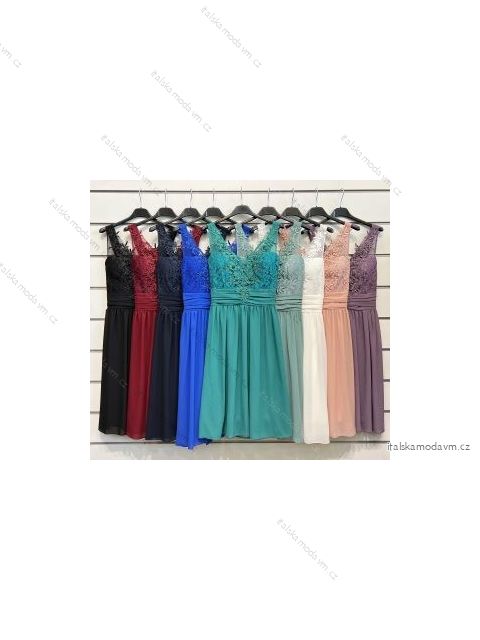 Šaty elegantní na ramínka dámské (S/M ONE SIZE) ITALSKÁ MÓDA IMPSH22658C