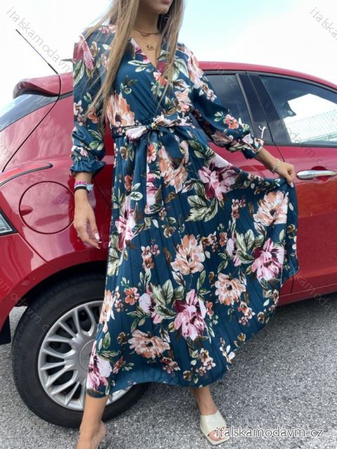 Šaty dlhé dlhý rukáv dámske (S/M ONE SIZE) TALIANSKA MÓDA IMPDY22MDUE992127