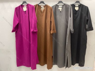 Šaty oversize dlouhý rukáv dámské (S/M ONE SIZE) ITALSKÁ MÓDA IMPDY22LS18243