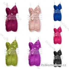 Šaty sexy mini na ramínka dámské (S/M ONE SIZE) ITALSKÁ MÓDA IMPHD2222749