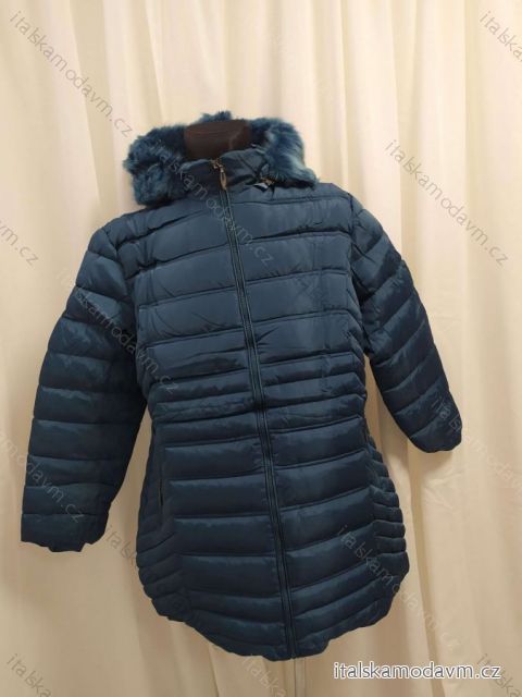 Bunda s kapucí dámská nadrozměr (4XL-8XL) BESS222251 petrolejová 6XL