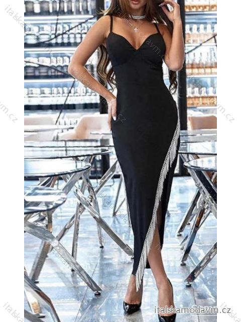 Šaty elegantní společenské na ramínka dámské (S/M ONE SIZE) ITALSKÁ MÓDA IMPSH2291222