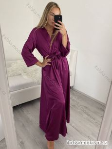 Šaty dlouhé elegantní společenské dlouhý rukáv dámské (S/M ONE SIZE) ITALSKÁ MÓDA IMPSH2255183