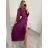 Šaty dlouhé elegantní společenské dlouhý rukáv dámské (S/M ONE SIZE) ITALSKÁ MÓDA IMPSH2255183/DR S/M královská modrá