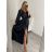 Šaty dlouhé elegantní společenské dlouhý rukáv dámské (S/M ONE SIZE) ITALSKÁ MÓDA IMPSH2255183/DR S/M královská modrá
