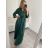 Šaty dlouhé elegantní společenské dlouhý rukáv dámské (S/M ONE SIZE) ITALSKÁ MÓDA IMPSH2255183/DR S/M královská modrá