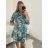 Šaty košilové oversize dlouhý rukáv dámské (S/M/L ONE SIZE) ITALSKÁ MÓDA IMWGS223367/DR S/M zelená světlá