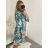 Šaty košilové oversize dlouhý rukáv dámské (S/M/L ONE SIZE) ITALSKÁ MÓDA IMWGS223367/DR S/M zelená světlá