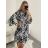 Šaty košilové oversize dlouhý rukáv dámské (S/M/L ONE SIZE) ITALSKÁ MÓDA IMWGS223367/DR S/M zelená světlá