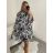Šaty košilové oversize dlouhý rukáv dámské (S/M/L ONE SIZE) ITALSKÁ MÓDA IMWGS223367/DR S/M zelená světlá