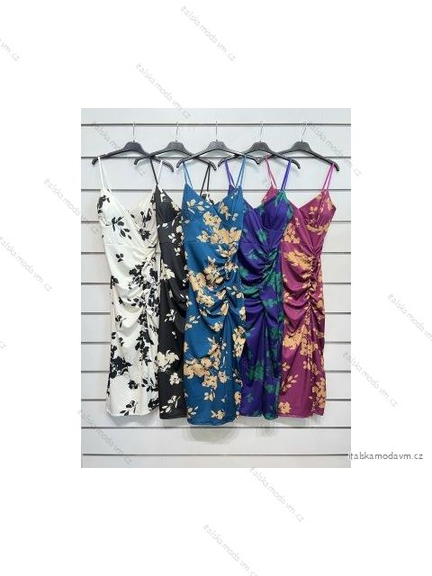 Šaty elegantní na ramínka dámské (S/M ONE SIZE) ITALSKÁ MÓDA IMPSH2291952