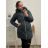 Bunda s kapucí dlouhý rukáv dámský (S-2XL) ITALSKÁ MÓDA IMT22024