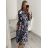 Šaty košilové s páskem dlouhý rukáv dámské (S/M ONE SIZE) ITALSKÁ MÓDA IMPLM22385100017/DR S/M černá
