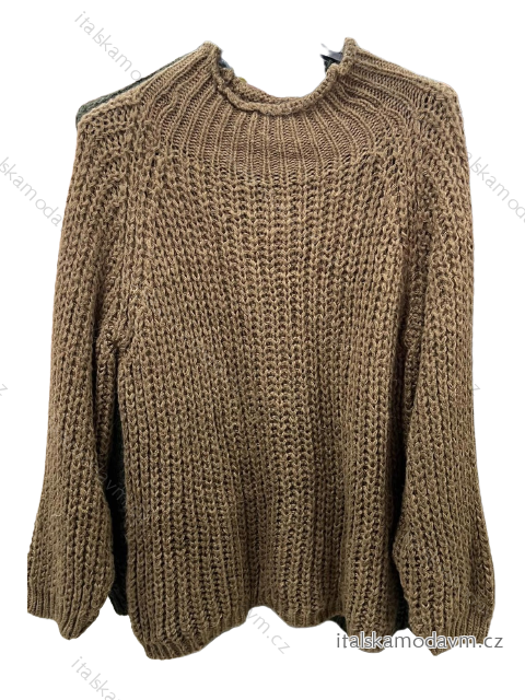 Sveter pletený dlhý rukáv dámsky (S/M/L ONE SIZE) TALIANSKA MÓDA IMM22NM19146