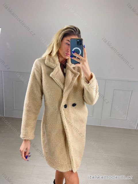 Kabát dlouhý rukáv dámské (S/M ONE SIZE) ITALSKÁ MÓDA IMPBB22P3614