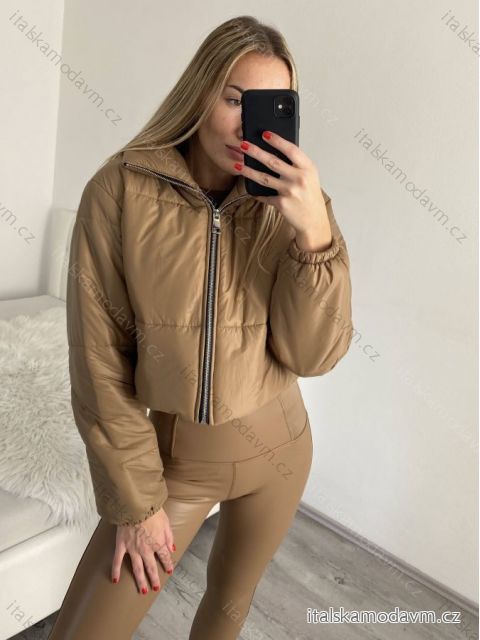 Bunda dlhý rukáv dámska (S/M ONE SIZE) TALIANSKA MóDA IM322399/DR S/M hnedá