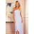 317-2 One shoulder long dress - light heather