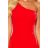 317-1 One shoulder long dress - red