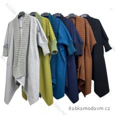 Cardigan teplý dlouhý rukáv dámský (S/M ONE SIZE) ITALSKÁ MÓDA IMPLM22852000018