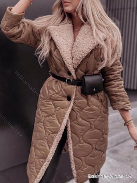 Kabát dlouhý rukáv dámský (S/M ONE SIZE) ITALSKÁ MÓDA IMWK223757