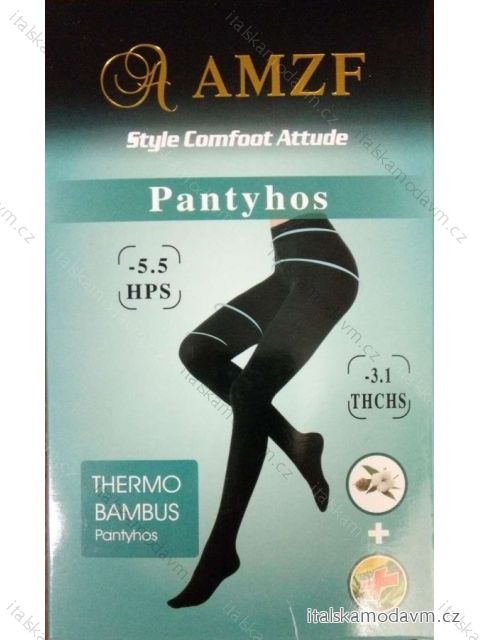 Pančuchy thermo dámske 300DEN (S/M, M/L,XLONE SIZE) POLSKÁ MÓDA AMZF22PANTYHOS čierna M / L