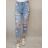 Kalhoty rifle jeans dlouhé trhané dámské (XS-XL) DAYSIE DSY21B900/DR 36 modrá