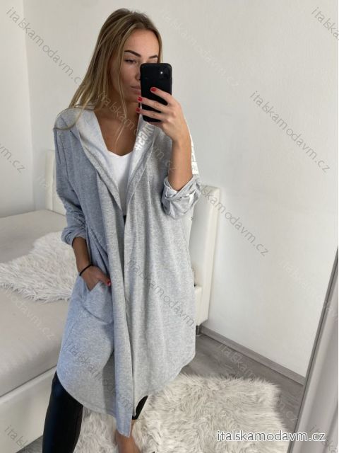 Cardigan bavlněný dlouhý rukáv dámský (S/M/L/XL/2XL ONE SIZE) ITALSKá MóDA IMB22193