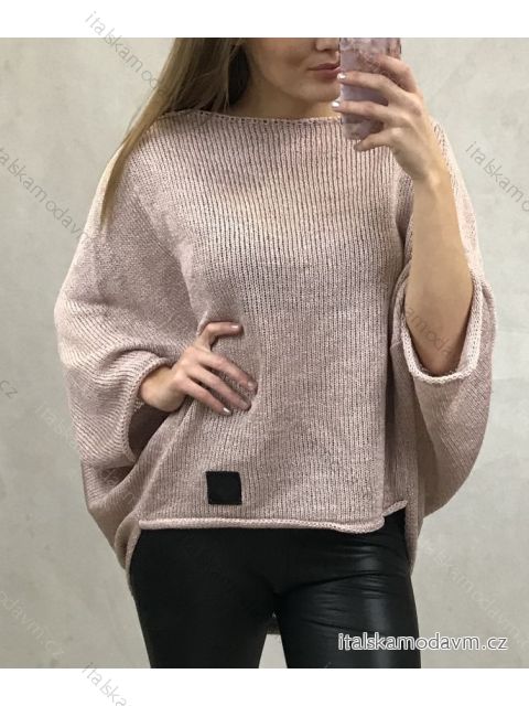 Svetr slabý dlouhý rukáv dámský oversize (uni s-xl) POLSKá MóDA Pv619111