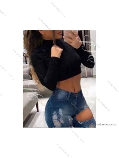 Crop top dlhý rukáv dámsky (S/M ONE SIZE) TALIANSKA MÓDA IMWDD223939