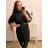 Košile prodloužená/šaty košilové s páskem dlouhý rukáv dámské nadrozměr (XL/2XL ONE SIZE) ITALSKÁ MÓDA IMPBB222713DS/DR XL/2XL fuchsiová
