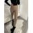 Legíny koženkové zateplené dlouhé dámské (S/M, M/L, XL/2XL) TURECKÁ MODA TM9222048A/DR camel hnědá XL/2XL