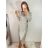 Šaty elegantní třpytivé flitrové dlouhý rukáv dámské (S/M ONE SIZE) ITALSKÁ MÓDA IMWGS223661/UL S/M červená