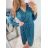 Šaty elegantní třpytivé flitrové dlouhý rukáv dámské (S/M ONE SIZE) ITALSKÁ MÓDA IMWGS223661/UL S/M červená