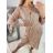 Šaty elegantní třpytivé flitrové dlouhý rukáv dámské (S/M ONE SIZE) ITALSKÁ MÓDA IMWGS223661/UL S/M červená