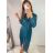 Šaty elegantní třpytivé flitrové dlouhý rukáv dámské (S/M ONE SIZE) ITALSKÁ MÓDA IMWGS223661/UL S/M červená