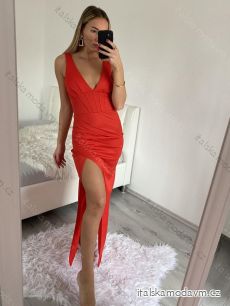 Šaty elegantní společenské na ramínka dámské (S/M ONE SIZE) ITALSKÁ MÓDA IMPSH22116762