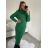 Šaty dlouhé pletené s rolákem dlouhý rukáv dámské (S/M ONE SIZE) ITALSKÁ MÓDA IMWB22341/DR šedá světlá S/M