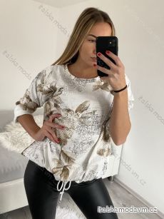 Tunika Vánoční sametová teplá dlouhý rukáv dámská nadrozměr (XL/2XL ONE SIZE) ITALSKá MóDA IM422584