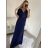 Šaty dlouhé plesové společenské krátký rukáv dámské (S/M/L ONE SIZE) ITALSKÁ MÓDA IMH2280330/DR2 vínová