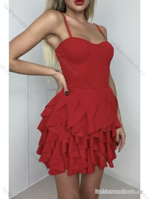 Šaty elegantní carmen dámské (S/M ONE SIZE) ITALSKÁ MÓDA IMPBB22B22241