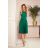 311-3 LILA Pleated dress with short sleeves - Green