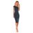 301-3 TAMARA Elegant midi dress with belt - green