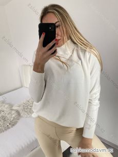 Svetr úpletový se stojáčkem dlouhý rukáv dámský nadrozměr (L/XL/2XL ONE SIZE) ITALSKá MóDA IMM22N8819