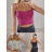 Top croptop třpytivý s flitry na ramínka  dámský (S/M ONE SIZE) ITALSKÁ MÓDA IMPBB23O5988