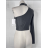 Top croptop dlouhý rukáv dámský (S/M ONE SIZE) ITALSKÁ MÓDA IMPBB23A11475