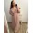 Šaty společenské elegantní šifonové krátký rukáv dámské nadrozměr (XL/2XL ONE SIZE) ITALSKÁ MÓDA IMM22ZO9014/DU tmavě modrá