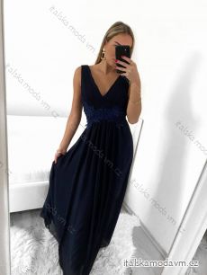 Šaty elegantní společenské na ramínka dámské (S/M ONE SIZE) ITALSKÁ MÓDA IMPSH2380636/DU