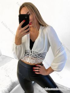 Top/halenka dlouhý rukáv dámské (S/M ONE SIZE) ITALSKÁ MÓDA IMM23MS36009/DU